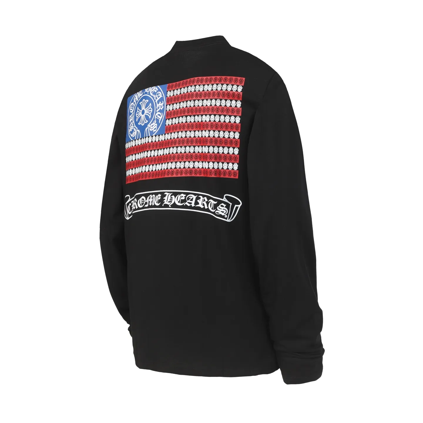 P160 Cross-border model. Those who pursue quality, please do not place an order. -Chrome Hearts/Chrome Hearts Sanskrit horseshoe🇺🇸 platform popular long-sleeved T-shirt -High weight, high density and high quality. The wool is soft, delicate and skin-friendly. It feels soft and silky. It has excellent warmth and skin-friendly properties. XL